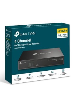 VIGI NVR1004H-4P VIGI 4 Channel PoE+ Network Video Recorder