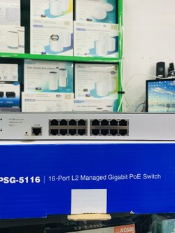 Link PSG-5116 16-Port L2 Managed Ethernet Gigabit PoE (IEEE802.3af/at) Switch (AC 223W); 16 GE (PoE) + 2 SFP (GE)