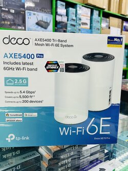 Deco XE75 Pro Pack2 AXE5400 Tri-Band Mesh Wi-Fi 6E System