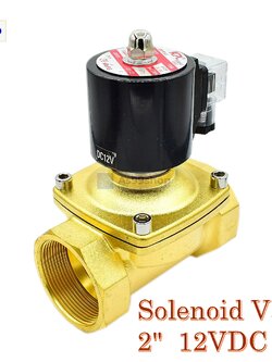 Solenoid Valve โซลินอยด์วาล์วทองเหลือง NC ปกติปิด 2" 12VDC