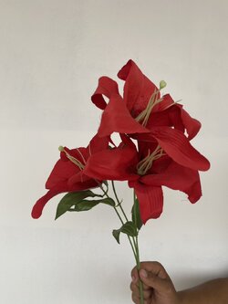 ช่อดอกลิลลี่ Red Lily
