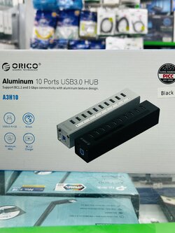 Orico-A3H10-V2-US-BK-BP 10 Port USB3.0 HUB Aluminum