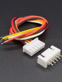 XH2.54 cable connector 2.54mm 5p ขั้วต่อคอนเน็กเตอร์พร้อมสายไฟยาว 20 cm( 1 ชุด ผู้+เมีย)