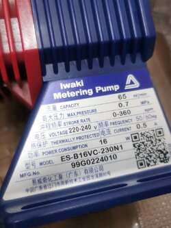 Iwaki, Metering Pump, ES-B16VC-230N1 , อิวากิ ไดอะแฟรมปั๊ม