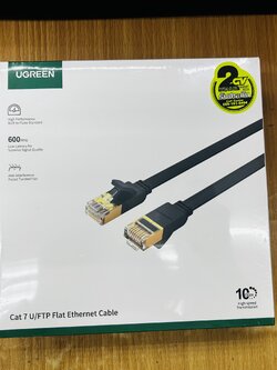 UGREEN 11266 ETHERNET CAT7 RJ45 GIGABIT ETHERNET FLAT CABLE 15M.