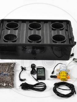 ชุดกระถางไฮโดรโปนิกส์ (Hydroponics) ระบบแอร์โรโปนิกส์ (Aeroponics) 6 ช่องปลูก สำหรับต้นอ่อน กล้าอ่อน ปักชำ (Nesery Kit) พร้อมอุปกรณ์พ่นละออง