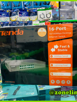 Tenda TEF1016D 16-Port 10/100 Mbps Desktop Ethernet Switch