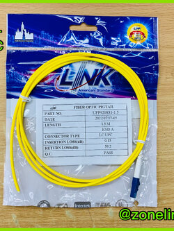 UFP920S31-1.5 LC/UPC SM 9/125 3.0MM SIMPLEX PIGTAIL 1.5m LSZH