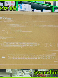 USW48 Layer 2 switch with (48) GbE RJ45 ports and (4) 1G SFP ports.