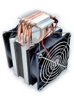 ชุดถ่ายเทความร้อนขนาด 4 ท่อ 4 heat pipe radiator 40*40 semiconductor refrigeration chip DIY