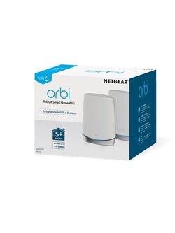 AX4200 WiFi Mesh System (RBK752) Orbi Tri-Band WiFi 6 Mesh System, 4.2Gbps, Router + 1 Satellitearmor