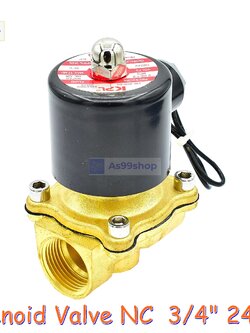 Solenoid Valve โซลินอยด์วาล์วทองเหลือง NC ปกติปิด 3/4" 24VDC