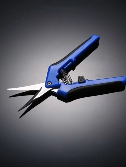 กรรไกรโค้ง Trimmer Stainless Steel Fruit Pruning Scissors 20 cm. กรรไกรตกแต่งต้นไม้ ทริมดอก ทริมใบ