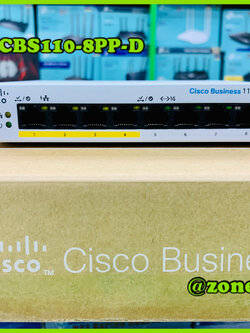 Cisco CBS110-8PP-D Unmanaged Gigabit POE Switch 8 Port, POE 32W