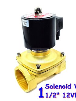 Solenoid Valve โซลินอยด์วาล์วทองเหลือง NC ปกติปิด 1 1/2" 12VDC
