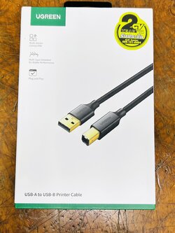 UGREEN 10352 USB 2.0 AM to BM Printer Cable 3m.