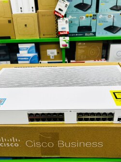 Cisco CBS250-24P-4G-EU Smart Switch 24-Port PoE Switch Gigabit 10/100/1000 Mbps PoE+ with 195W power budget + 4 Gigabit SFP, Mountable Rack 1 U