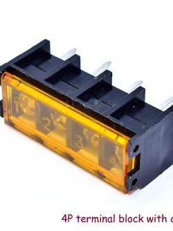 4P HB-9500 terminal block with cover 9.5MM