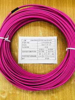 UFP322D31-20 Fiber LC-LC MM 50/125 OM4 Duplex 3.0mm Patch Cord