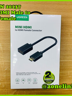 UGREEN 20137 Mini HDMI Male to HDMI Female Connector