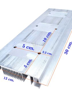 Heat Sink Aluminum Alloy Cooling block ฮีทซิงค์ระบายความร้อนหรือเย็น ขนาด(120*300*25)