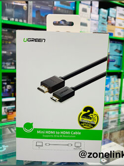UGREEN Mini HDMI TO HDMI cable 1M (10195) Support 3D&4K Resolution