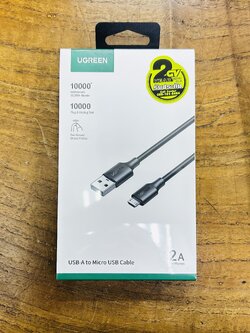 UGREEN 60136 USB A to Micro USB Cable 2A 1m.