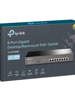 TL-SG1008MP 8-Port Gigabit Desktop/Rackmount Switch with 8-Port PoE+