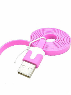 Micro USB Cable wire 1m for NodeMcu สีชมภู
