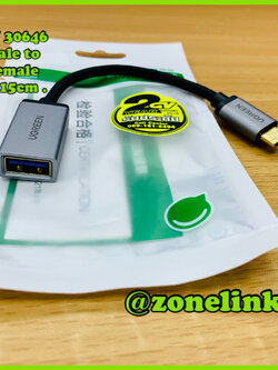 UGREEN 30646 USB C to USB-A Female Adapter Cable 15 cm.