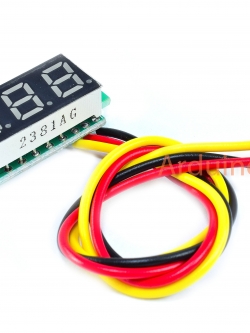 จอแสดงผล ค่าโวลต์ DC voltage meter head 0.28 inch LED DC 0V - 100V (สีเขียว)