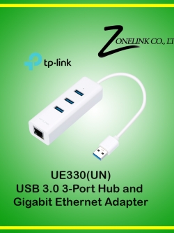 UE330 USB 3.0 3-Port Hub & Gigabit Ethernet Adapter 2 in 1 USB Adapter"
