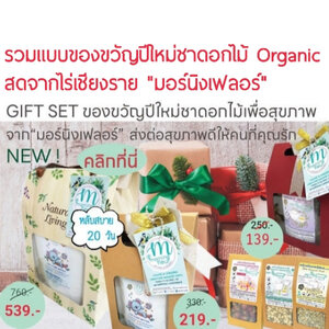 รวมแบบของขวัญปีใหม่ ชาดอกไม้ Organic สดจากไร่เชียงราย "มอร์นิงเฟลอร์"
