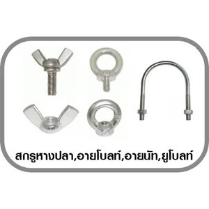 สกรูหางปลา,อายโบลท์,อายนัท,ยูโบลท์ SUS