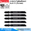 MAKITA A-85678 ใบเลื่อยจิ๊กซอว์ No.B-15 (5ใบ/แผง) ตัดไม้-พลาสติก (18TPI)