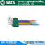 SATA 09702CH ชุดประแจหกเหลี่ยมหัวทอร์คกันลื่น Color Serires 9ชิ้น