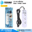 TOSHINO JT3-5M ปลั๊กพ่วง 3ช่อง/ 3สวิตซ์/ 5เมตร 16A/3600W