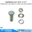 สกรูเหลี่ยมตลอด ชุบขาว (BSW) 1/4"-3/4"