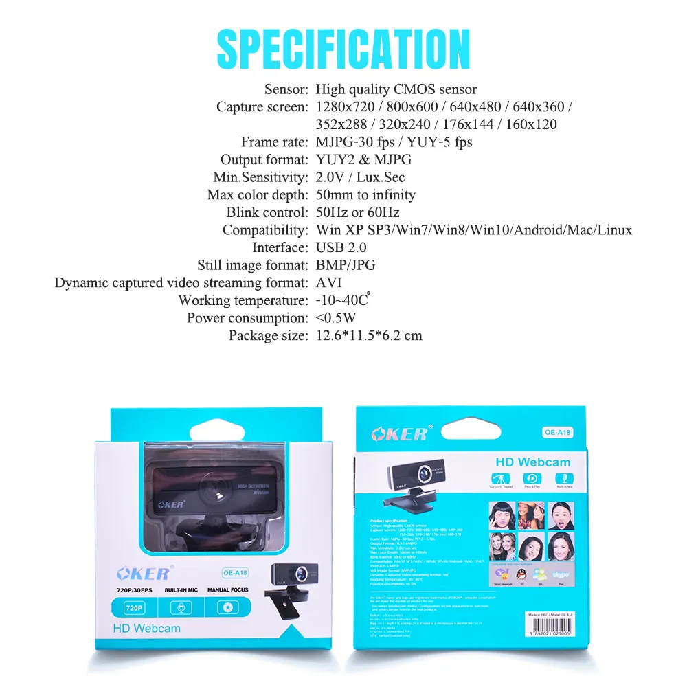 WEB CAMERA Oker OE-A18